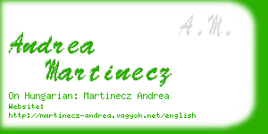 andrea martinecz business card